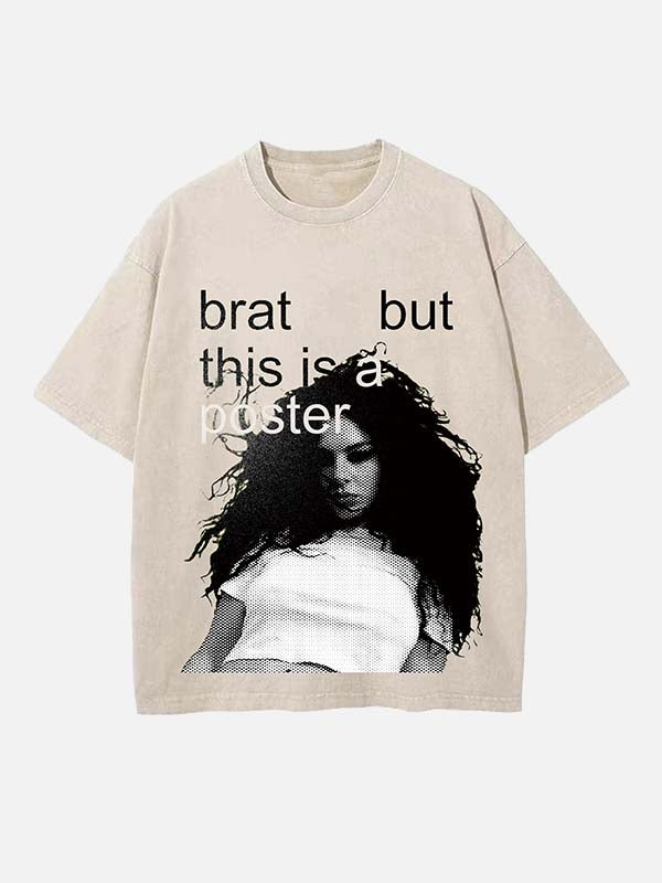 Charli xcx Print Round Neck T-shirt