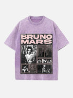 Bruno Mars Print Round Neck T-shirt
