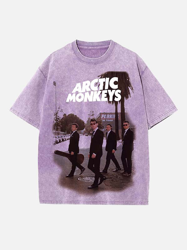 Arctic Monkeys Print Round Neck T-shirt