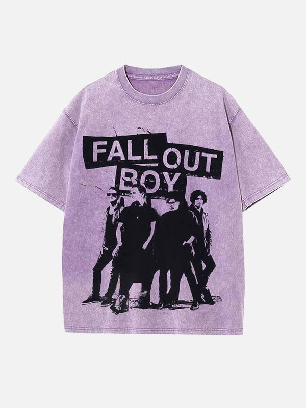 Fall Out Boy Print Round Neck T-shirt