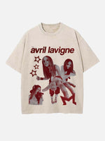 Avril Lavigne Print Round Neck T-shirt