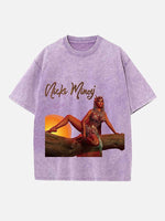 Nicki Minaj Print Round Neck T-shirt