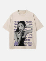 Olivia Rodrigo Print Round Neck T-shirt