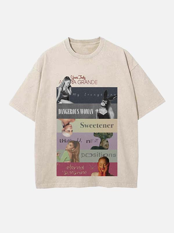 Ariana Grande Print Round Neck T-shirt