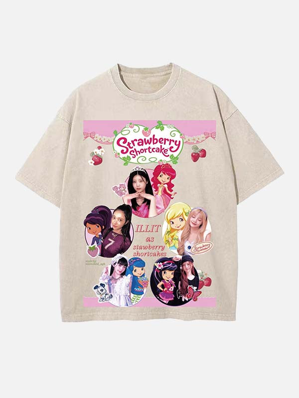 ILLIT Print Round Neck T-shirt