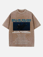 Billie Eilish Print Round Neck T-shirt
