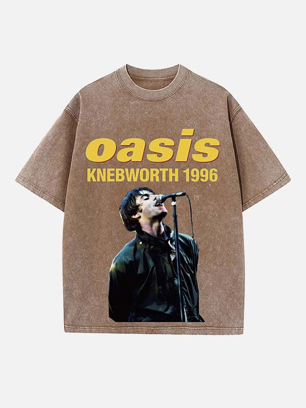 Oasis Print Round Neck T-shirt