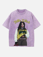 Billie Eilish Print Round Neck T-shirt