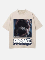 Drake Print Round Neck T-shirt