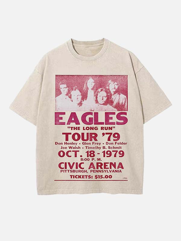 Eagles Print Round Neck T-shirt