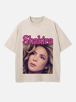 Shakira Print Round Neck T-shirt