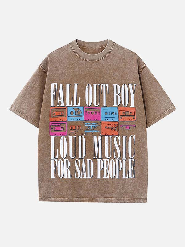 Fall Out Boy Print Round Neck T-shirt