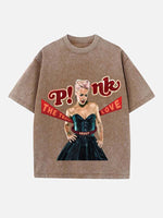 P!nk Print Round Neck T-shirt