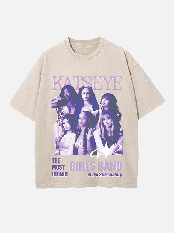 KATSEYE Print Round Neck T-shirt