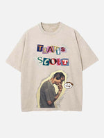 Travis Scott Print Round Neck T-shirt