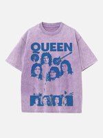 Queen Print Round Neck T-shirt