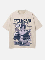 Tate McRae Print Round Neck T-shirt