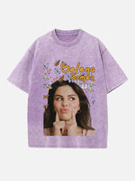 Selena Gomez Print Round Neck T-shirt