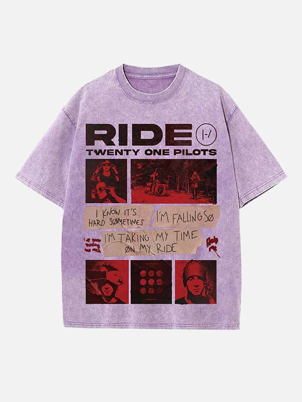 Twenty One Pilots Print Round Neck T-shirt
