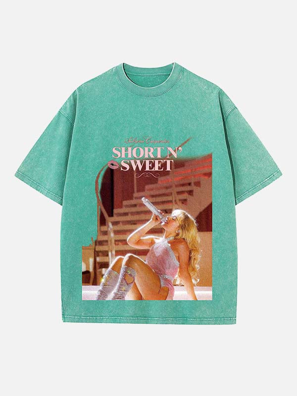 Sabrina Carpenter Print Round Neck T-shirt