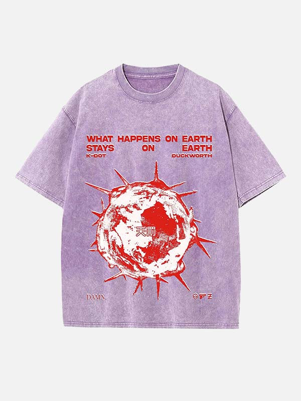 Kendrick Lamar Print Round Neck T-shirt