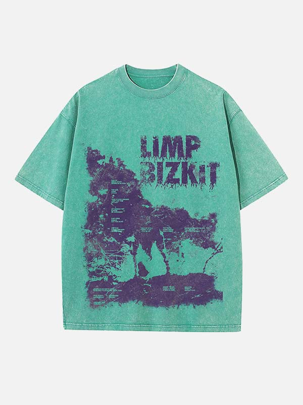 Limp Bizkit Print Round Neck T-shirt