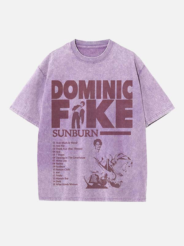 Dominic Fike Print Round Neck T-shirt