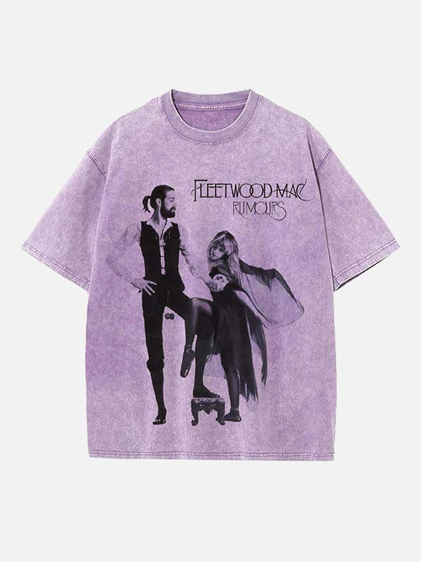 Fleetwood Mac Print Round Neck T-shirt