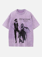 Fleetwood Mac Print Round Neck T-shirt
