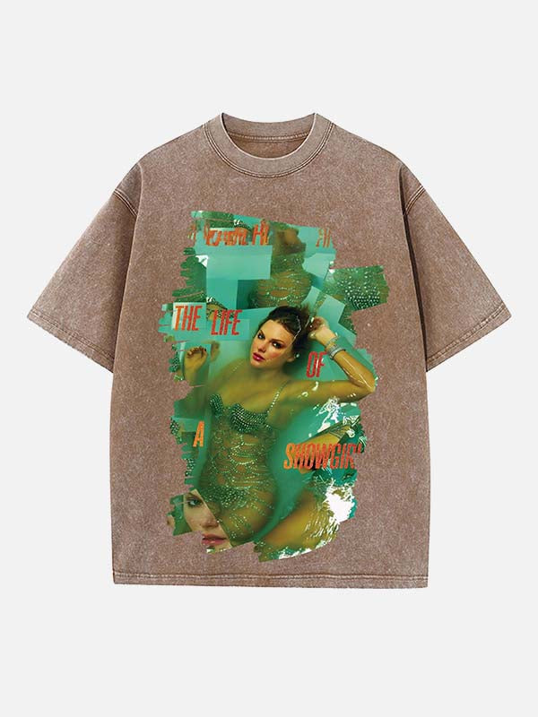 Taylor Swift Print Round Neck T-shirt