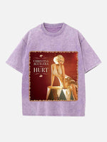 Christina Aguilera Print Round Neck T-shirt