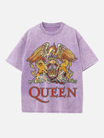 Queen Print Round Neck T-shirt