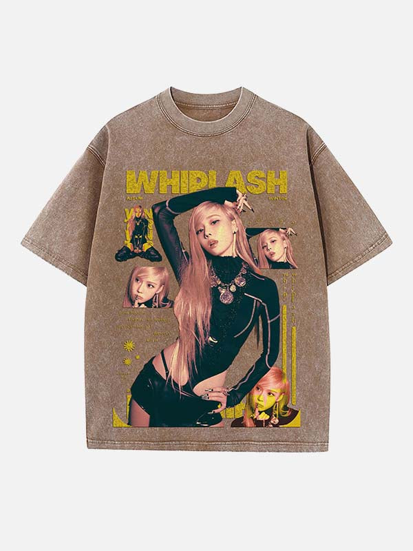 Aespa Winter Print Round Neck T-shirt