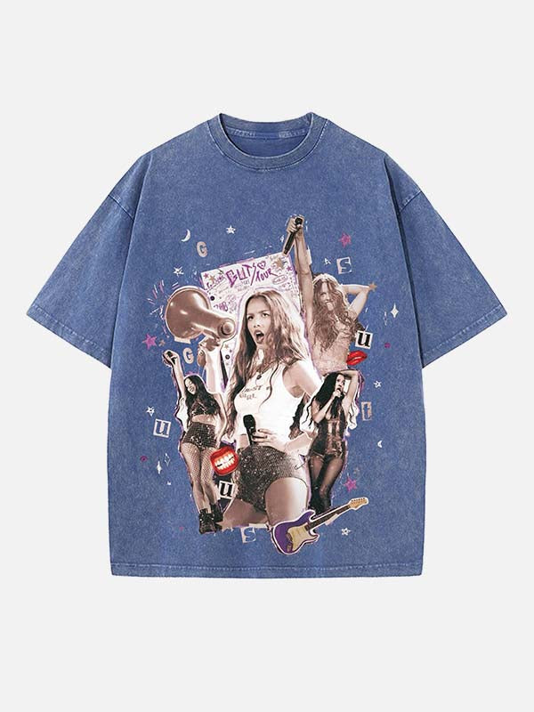 Olivia Rodrigo Print Round Neck T-shirt