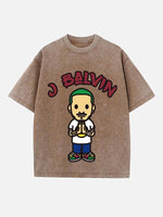 J Balvin Print Round Neck T-shirt