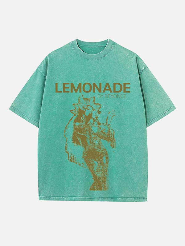 Beyoncé Print Round Neck T-shirt