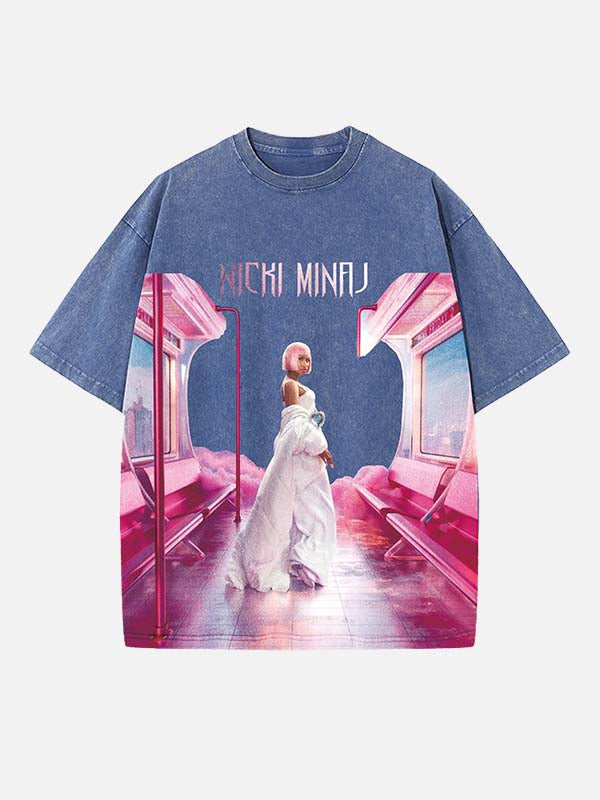 Nicki Minaj Print Round Neck T-shirt