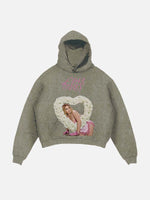 Lana Del Rey Print Slant Pockets Hoodie