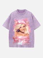 Cardi B Print Round Neck T-shirt