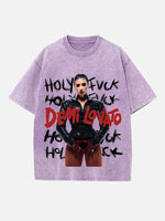 Demi Lovato Print Round Neck T-shirt