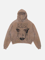 Taylor Swift Print Slant Pockets Hoodie