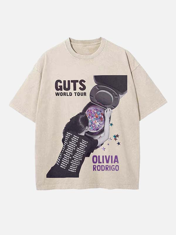 Olivia Rodrigo Print Round Neck T-shirt