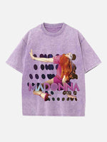 Madonna Print Round Neck T-shirt