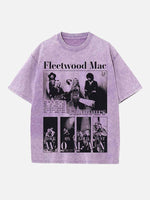 Fleetwood Mac Print Round Neck T-shirt