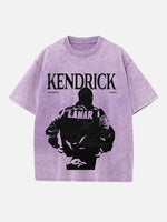 Kendrick Lamar Print Round Neck T-shirt