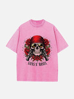 GUNS N' ROSES Print Round Neck T-shirt