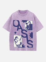 Oasis Print Round Neck T-shirt