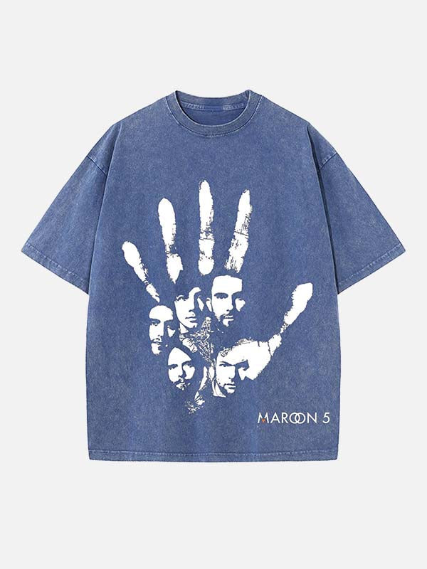 Maroon 5 Print Round Neck T-shirt