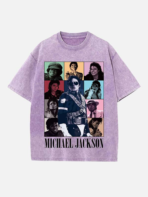 Michael Jackson Print Round Neck T-shirt
