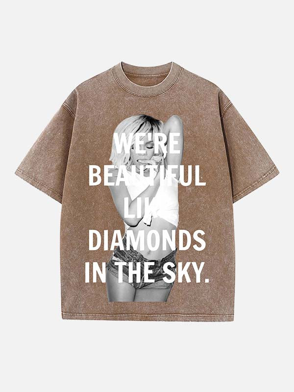Rihanna Print Round Neck T-shirt